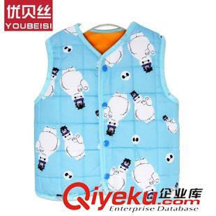 【女童專區(qū)】 2015秋冬新款兒童羽絨棉服裝卡通繡花邊男童女童保暖坎肩馬甲背心