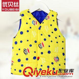 【女童專區(qū)】 2015秋冬新款兒童羽絨棉服裝卡通繡花邊男童女童保暖坎肩馬甲背心