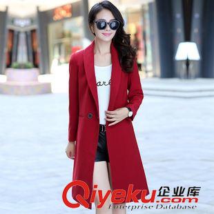 專柜精品系列 2015新款秋裝高端英倫系帶韓版女式風(fēng)大衣中長款長袖顯瘦外套正品