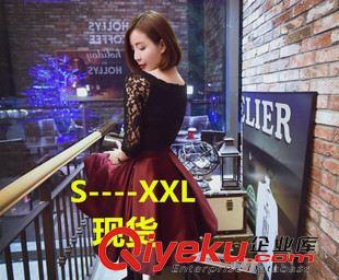 9/1 2015秋冬名媛修身蕾絲拼接連衣裙高圓圓范冰冰明星同款正版質(zhì)量原始圖片2
