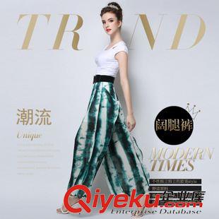 6/6上新 2015歐洲站夏季新款修身顯瘦無袖印花雪紡連衣裙送腰帶