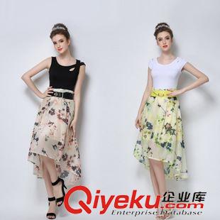 6/6上新 2015夏季新款女時尚dp氣質(zhì)半身裙不規(guī)則中長裙 廠家直銷原始圖片3