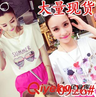6/13上新 潮風尚夏裝新款大碼女裝韓版印花顯瘦雪紡衫寬松短袖雪紡女T恤原始圖片2