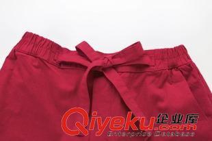 文藝民族風(fēng)系列 【原創(chuàng)】秋季棉麻文藝九分哈倫褲女小腳松緊腰顯瘦寬松大碼休閑褲原始圖片2