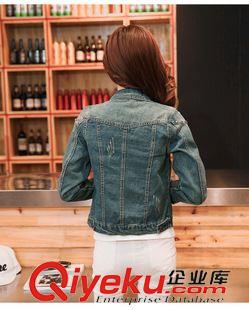 網(wǎng)絡(luò)熱賣品（Hot） 廠家免費代理秋季新款牛仔外套女 韓版做舊鉚釘顯瘦百搭短上衣潮原始圖片3