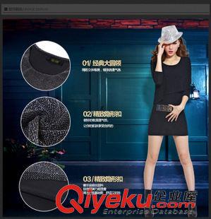 第二波 2015秋季新款女裝連衣裙 OL遮肚顯瘦性感針織包臀打底裙子原始圖片3