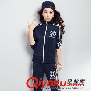 {dy}波 阿里代發gd女裝純棉運動套裝 秋季新版韓版印花大碼修身兩件套原始圖片2