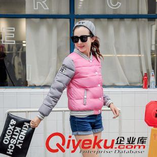 第二波 實拍2015新款女短款棉服女 韓版修身百搭棒球服立領(lǐng)冬款羽絨服原始圖片3