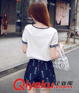 歐洲站 小香風(fēng)套裝（set series） 韓國東大門套裝女 新款韓版女裝棉麻時(shí)尚套裝 印花短褲兩件套原始圖片2