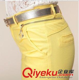 休閑褲（CASUAL PANTS） gd女裝夏裝新款女式休閑褲 OL職業(yè)裝氣質(zhì)顯瘦蕾絲翻邊小腳長褲原始圖片3