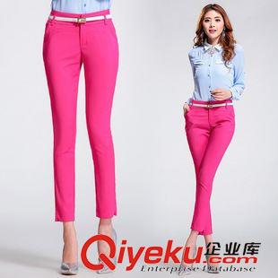 休閑褲（CASUAL PANTS） 專賣店供貨夏新款女褲OL氣質(zhì)百搭顯瘦九分褲小腳鉛筆褲gd女裝