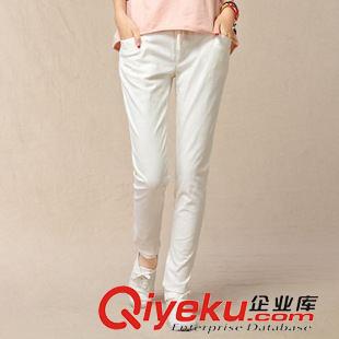 休閑褲（CASUAL PANTS） 實拍秋季新款棉麻長褲哈倫褲大碼松緊腰女褲寬松休閑褲 廠家直銷原始圖片3