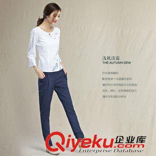 休閑褲（CASUAL PANTS） 棉麻女裝2015秋季新款女式休閑褲 韓版純色哈倫顯瘦百搭亞麻女褲