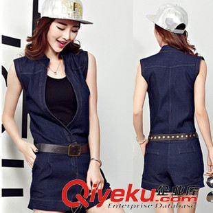 牛仔系列（Jeans） 春款新品2015女式牛仔褲 韓版顯瘦中腰深色小腳褲百搭潮 批發(fā)