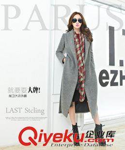 毛呢 風(fēng)衣外套系列Trench coat 2015gd女裝女式毛呢大衣 韓版時尚百搭修身純色羊絨長款外套秋