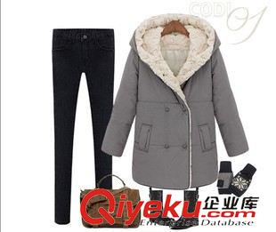 羽絨服 棉服專區(qū)（down coat） 歐洲站2015冬裝新品棉衣外套女 歐美大碼加厚保暖連帽中長(zhǎng)款棉襖原始圖片2