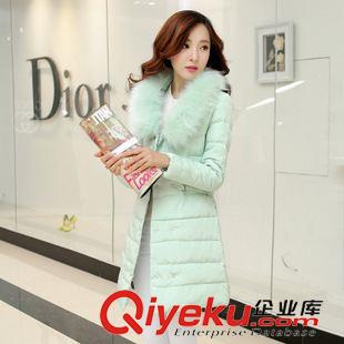 羽絨服 棉服專區(qū)（down coat） 2015冬季新款女式羽絨服 韓版zp仿狐貍毛領(lǐng)雙排扣顯瘦鴨絨外套原始圖片3
