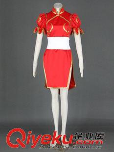 J-街頭霸王 cosplay動漫服裝批發  街頭霸王-春麗裝4代-紅色-B98