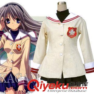 T-團(tuán)子大家族CLANNAD cosplay 團(tuán)子大家族CLANNAD坂上智代裝1代光坂高中女冬裝校服紅章