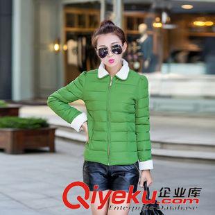 9月13日 2015冬季新款羊羔毛領(lǐng)羽絨棉衣棉服女時(shí)尚韓版長(zhǎng)袖保暖小棉襖外套原始圖片2