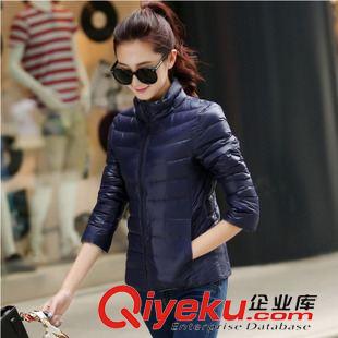 9月13日 2015冬裝新款韓版超輕薄短款白鴨絨羽絨服女 雙兩面穿羽絨外套原始圖片2