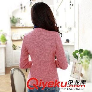 秋款小外套 2015秋裝新款小西裝 女OL職業(yè)無(wú)領(lǐng)長(zhǎng)袖小西服修身顯瘦女裝原始圖片3