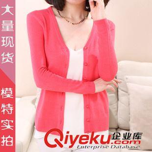 針織衫 2015新款秋冬季開衫長袖外套針織衫中長款毛衣女