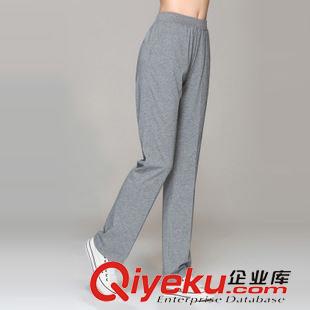 純棉運動褲 春夏大碼薄款運動褲女長褲顯瘦直筒全純棉寬松衛(wèi)褲休閑褲原始圖片2