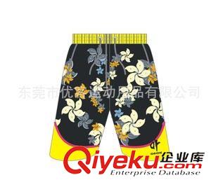 未分類 QEOK品牌藍(lán)球褲男印花運(yùn)動(dòng)短褲 系繩松緊中褲五分褲沙灘褲潮外貿(mào)