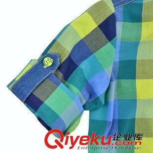 男童現貨 韓國童裝男童秋裝2015新款寶寶純棉格子長袖襯衣潮襯衫