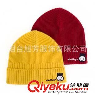 春秋款 現(xiàn)貨批發(fā)春秋黃色可愛兒童帽子/寶寶帽子/套頭帽 針織線帽原始圖片2