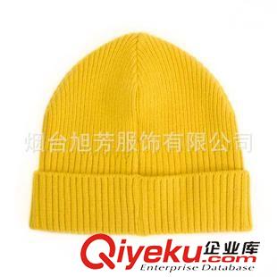 春秋款 現(xiàn)貨批發(fā)春秋黃色可愛兒童帽子/寶寶帽子/套頭帽 針織線帽原始圖片3