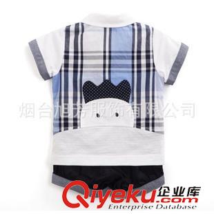 夏款 2013年夏季新款男兩件套 領(lǐng)結(jié)短袖短褲兩件套裝原始圖片2