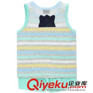 夏款 2014夏季新款男童套裝 男寶無袖t恤短褲2件套廠家直銷原始圖片2
