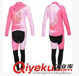 騎行服系列 騎行服 廠家定制 13女款 cycling box 粉色套裝 秋款 長袖原始圖片2