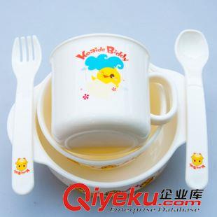 小鸡卡迪 小鸡卡迪KD4018 宝宝餐具5件套 婴幼儿牛奶杯双耳碗勺叉