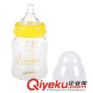 哺喂用品 特賣價小雞卡迪寬口徑圓弧形晶鉆玻璃奶瓶防脹氣奶瓶150ml KD1035原始圖片3