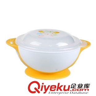 哺喂用品 一件代發(fā) 小雞卡迪寶寶強(qiáng)力吸盤碗 吸壁碗 寶寶餐具 帶蓋KD3169