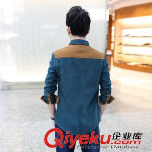 襯衫 丹杰仕秋冬加絨加厚 熱賣款男士襯衫 純棉拼接韓版修身精品襯衣