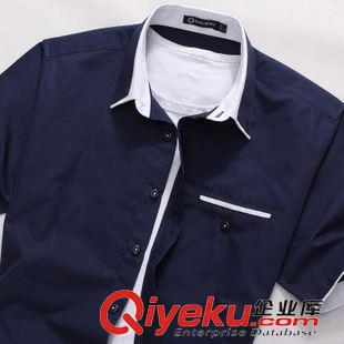 未分類 丹杰仕男裝2015夏季新品男式短袖修身韓版男士潮流襯衫男廠家直銷