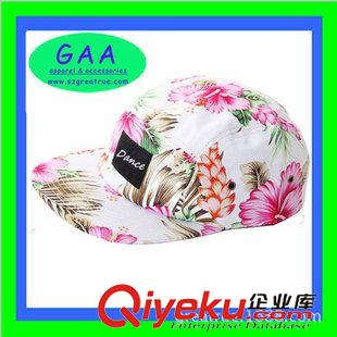 鴨舌帽 韓國版新款嘻哈街舞平沿鴨舌帽子 彩色花朵圖案棒球帽批發(fā)原始圖片2