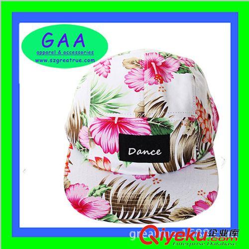 SNAPBACK平舌帽 韓國版新款嘻哈街舞平沿鴨舌帽子 彩色花朵圖案棒球帽批發(fā)原始圖片3