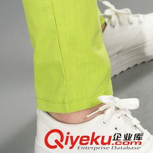 長褲打底褲 微信  2015秋女裝文藝棉麻亞麻女褲松緊腰休閑小腳長褲 一件代發原始圖片3