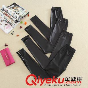 長褲打底褲 微信  2015秋季新款顯瘦仿皮外穿小腳緊身打底褲 一件代發(fā)