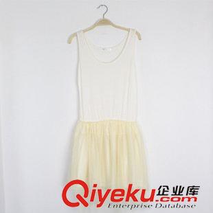 9月11新款 2014夏季女裝 新款潮流女式精品純棉拼接連衣裙 廠家直銷 批發(fā)