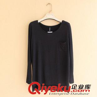 ◆ 長期有貨款 秋季韓版新品女士寬松時(shí)尚百搭 彩棉打底衫女熱銷長袖圓領(lǐng)女T恤女原始圖片2