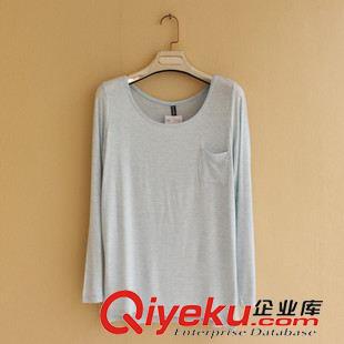 ◆ 長期有貨款 秋季韓版新品女士寬松時(shí)尚百搭 彩棉打底衫女熱銷長袖圓領(lǐng)女T恤女原始圖片3
