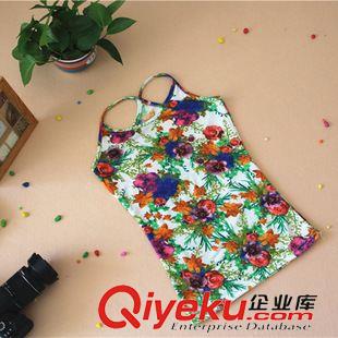 ◆吊帶 背心 開衫 罩衫 新款女裝韓版波西米亞風(fēng)情花色小吊帶印花女式 背心 打底衫女批發(fā)原始圖片2