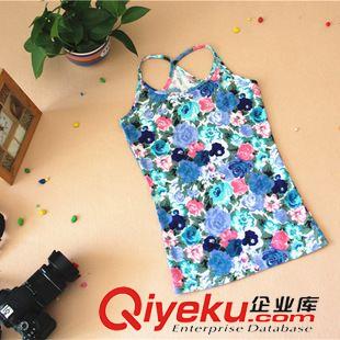 ◆吊帶 背心 開衫 罩衫 新款女裝韓版波西米亞風(fēng)情花色小吊帶印花女式 背心 打底衫女批發(fā)原始圖片3