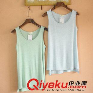 ◆吊帶 背心 開(kāi)衫 罩衫 莫代爾女士彩棉圓領(lǐng)背心女裝韓國(guó)東大門(mén)T套頭吊帶打底衫爆款批發(fā)原始圖片2